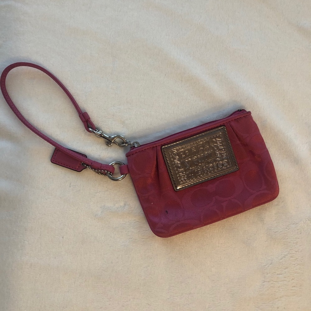 Coach poppy wristlet